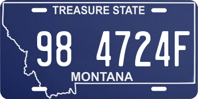 MT license plate 984724F