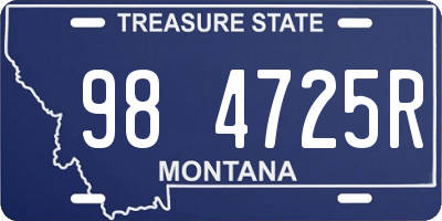 MT license plate 984725R