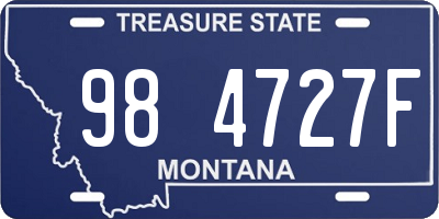 MT license plate 984727F