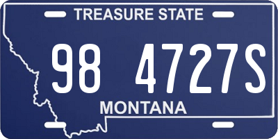 MT license plate 984727S