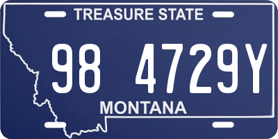 MT license plate 984729Y