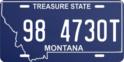 MT license plate 984730T