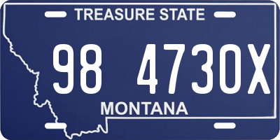 MT license plate 984730X