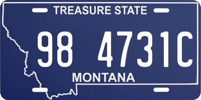 MT license plate 984731C