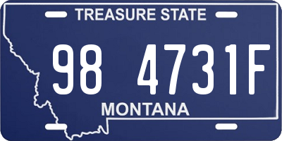 MT license plate 984731F