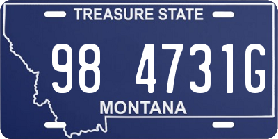 MT license plate 984731G