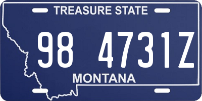 MT license plate 984731Z