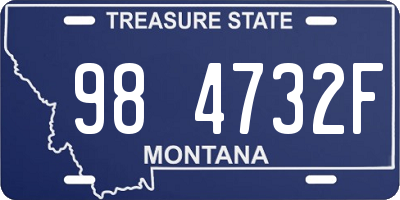 MT license plate 984732F