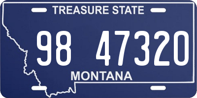 MT license plate 984732O