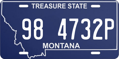 MT license plate 984732P