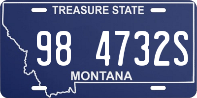 MT license plate 984732S