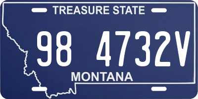 MT license plate 984732V