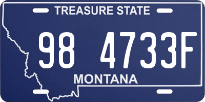 MT license plate 984733F