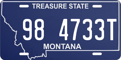 MT license plate 984733T