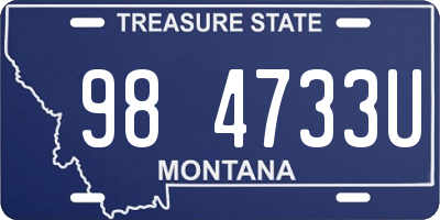 MT license plate 984733U