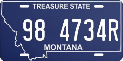 MT license plate 984734R