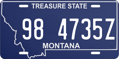 MT license plate 984735Z