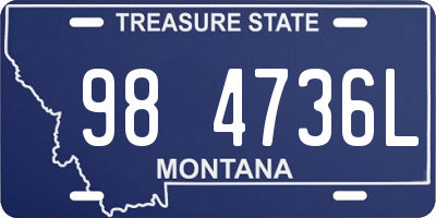 MT license plate 984736L