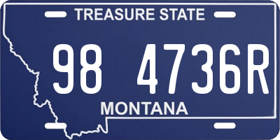 MT license plate 984736R