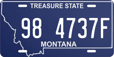 MT license plate 984737F