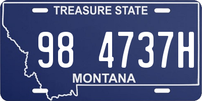 MT license plate 984737H