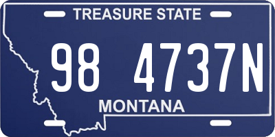 MT license plate 984737N