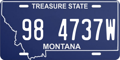 MT license plate 984737W