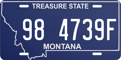 MT license plate 984739F