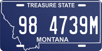 MT license plate 984739M