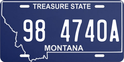 MT license plate 984740A