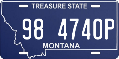 MT license plate 984740P