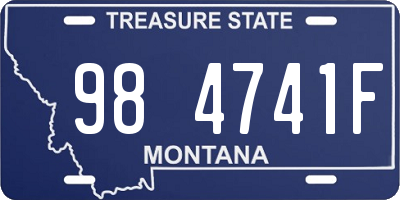 MT license plate 984741F