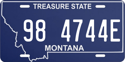 MT license plate 984744E