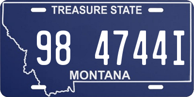 MT license plate 984744I