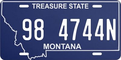 MT license plate 984744N