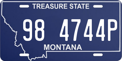 MT license plate 984744P