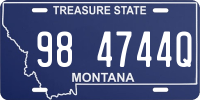 MT license plate 984744Q