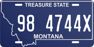 MT license plate 984744X