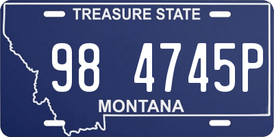 MT license plate 984745P