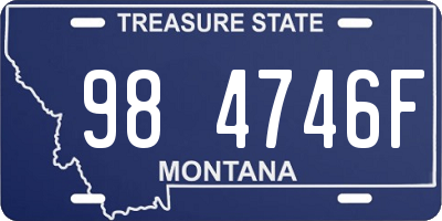 MT license plate 984746F