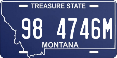 MT license plate 984746M