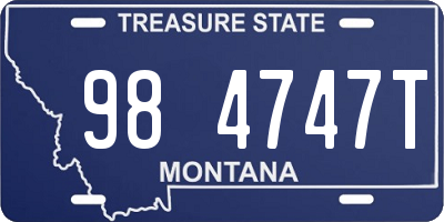 MT license plate 984747T