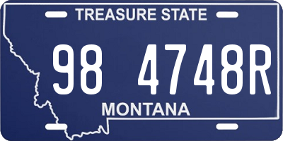 MT license plate 984748R