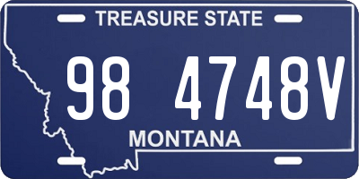 MT license plate 984748V