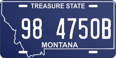 MT license plate 984750B