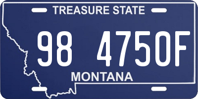 MT license plate 984750F