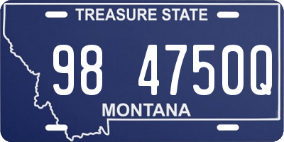 MT license plate 984750Q