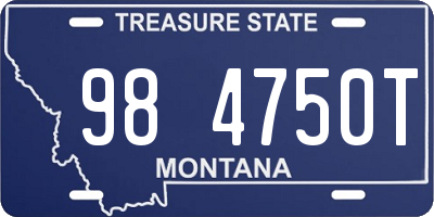 MT license plate 984750T