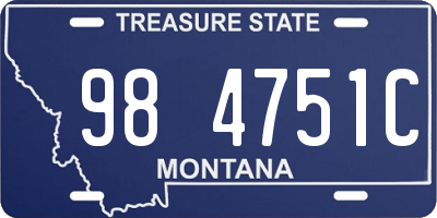 MT license plate 984751C