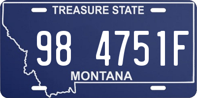 MT license plate 984751F